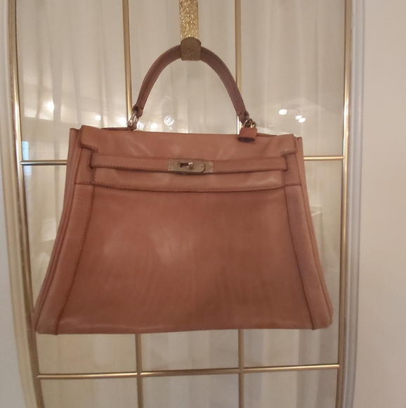 Vintage Tan Leather Tote